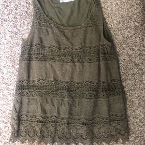 Green tank top-S